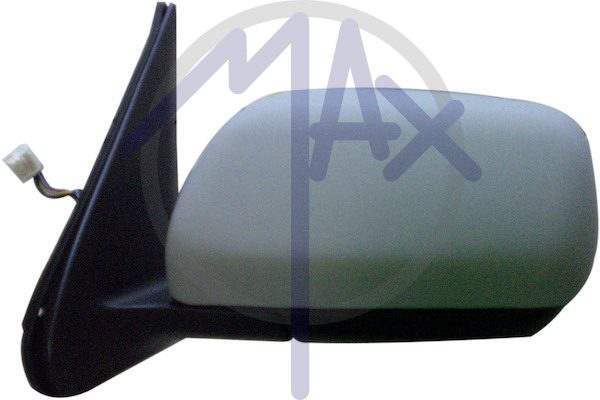 Left outer rear-view mirror, electric, cover to be painted, heated chrome convex glass, 5 pin