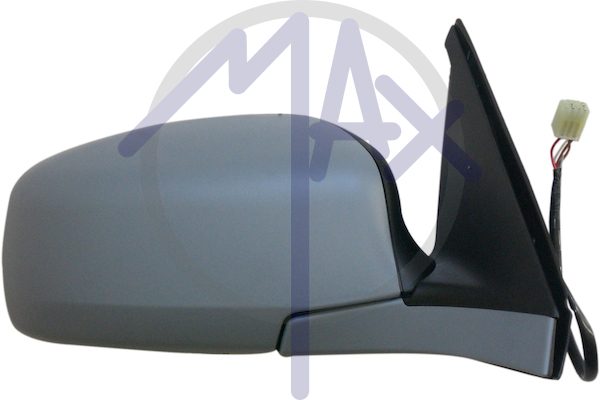 Exterior rear-view mirror, right, electric, cover for painting, heated convex chrome glass