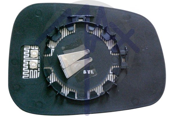 Left rear-view mirror glass, convex chrome, heated