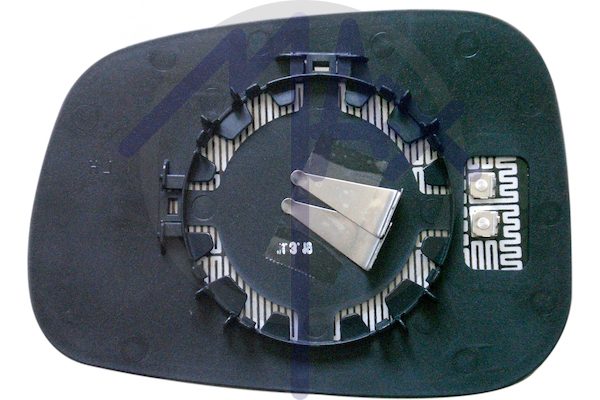 Right rear-view mirror glass, convex chrome, heated