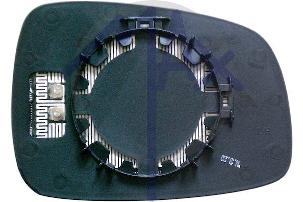 Left rear-view mirror glass, convex chrome, heated