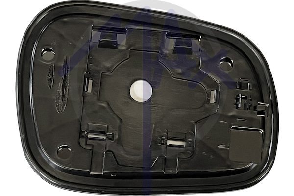 Rear-view mirror glass, left, convex chrome