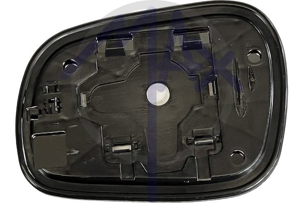 Rear-view mirror glass, right, convex chrome