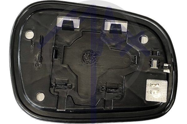 Left rear-view mirror glass, convex chrome, heated