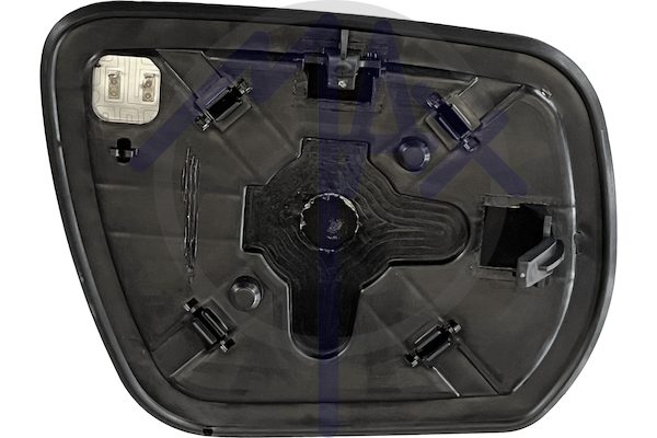 Left rear-view mirror glass, convex chrome, heated