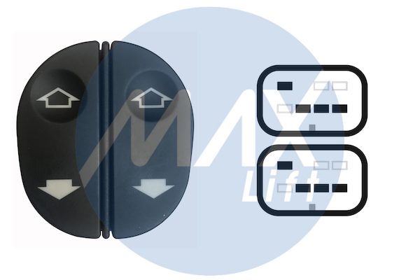 Pulsantiera alzacristalli porta anteriore sinistra, 2 tasti, 8 pin