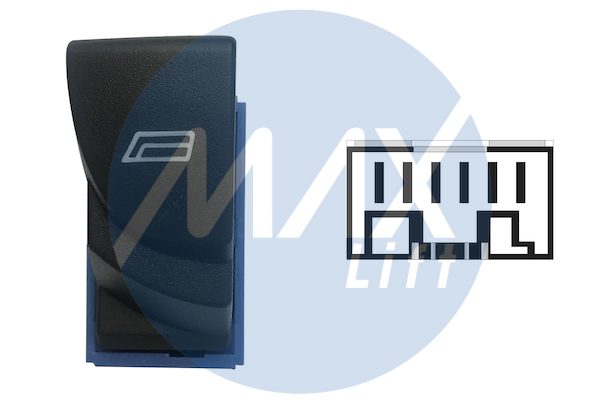 Interruttore alzacristallo porta anteriore destra, 6 pin