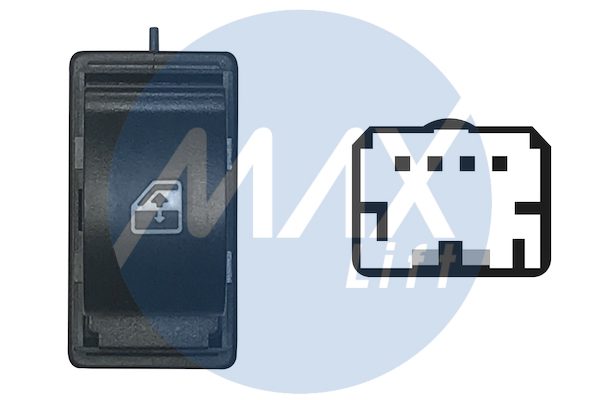 Interruttore alzacristallo porta anteriore destra, 4 pin