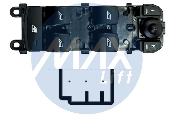 Pulsantiera alzacristalli porta anteriore sinistra, per retrovisori elettrici, per alzacristalli posteriori elettrici, 4 tasti, 3 pin