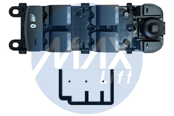 Pulsantiera alzacristalli porta anteriore sinistra, per retrovisori elettrici, per alzacristalli posteriori elettrici, 4 tasti, 3 pin