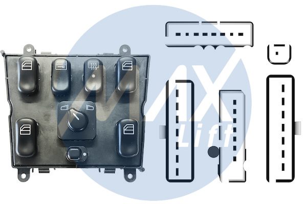 Pulsantiera alzacristalli centrale, per retrovisori elettrici, per alzacristalli posteriori elettrici, 6 interruttori, 30 pin