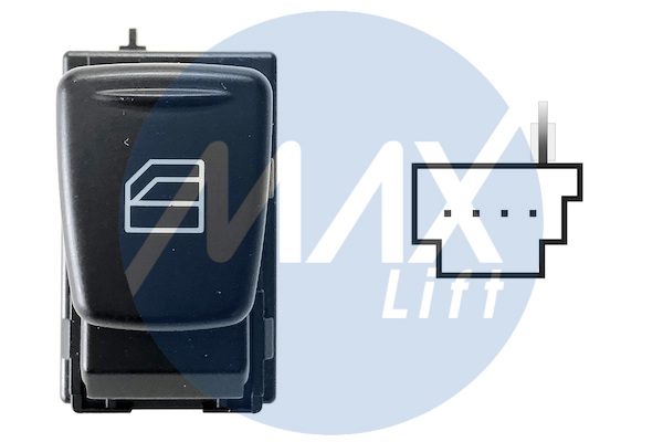 Interruttore alzacristallo anteriore destra porta anteriore sinistra & porta anteriore destra, 4 pin