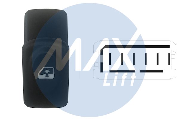 Interruttore alzacristallo anteriore destra porta anteriore sinistra (megane i/megane scenic), interruttore alzacristallo anteriore sinistro porta anteriore sinistro clio ii, colore nero, 6 pin
