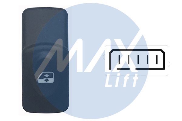 Interruttore alzacristalli porta anteriore sinistra o destra, alzacristallo comfort, 5 pin