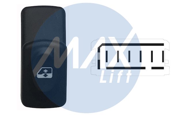 Interruttore alzacristallo anteriore sinistra porta anteriore sinistra (megane i/megane scenic), interruttore alzacristallo anteriore destro porta anteriore sinistro clio ii, colore nero, 6 pin
