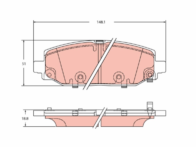 Trw pastiglia freno Jeep wrangler IV (jl)