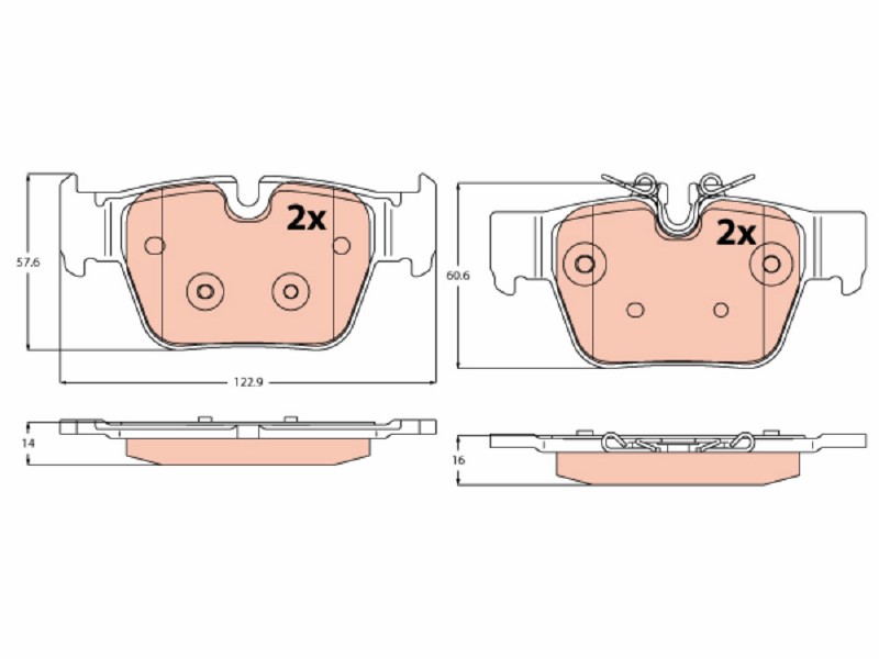 Trw pastiglia freno BMW 1 (F40)