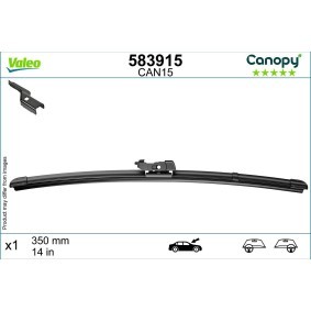 Tergicristalli VALEO CANOPY 583915 350 mm, Spazzole flat blade, con spoiler, 14 Pollici