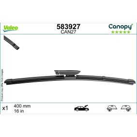 Tergicristalli VALEO CANOPY 583927 400 mm, Spazzole flat blade, con spoiler, 16 Pollici