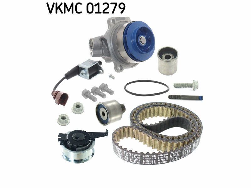 Belt tensioner kit with water pump