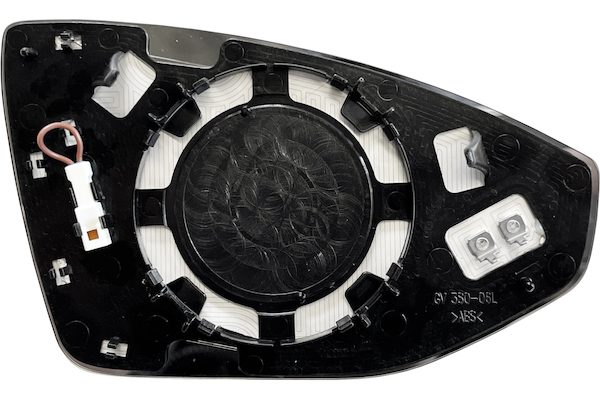 Vetro specchietto retrovisore sinistro, asferico cromato riscaldato, adattabile su versione antiabbagliante 4pin