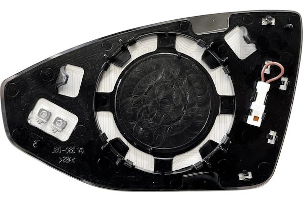Vetro specchietto retrovisore destro, convesso cromato riscaldato, adattabile su versione antiabbagliante 4pin