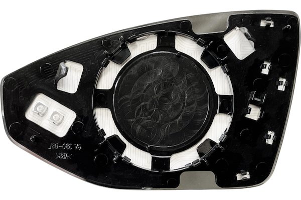 Right rear-view mirror glass, convex chrome, heated