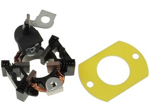 Starter motor brush holder