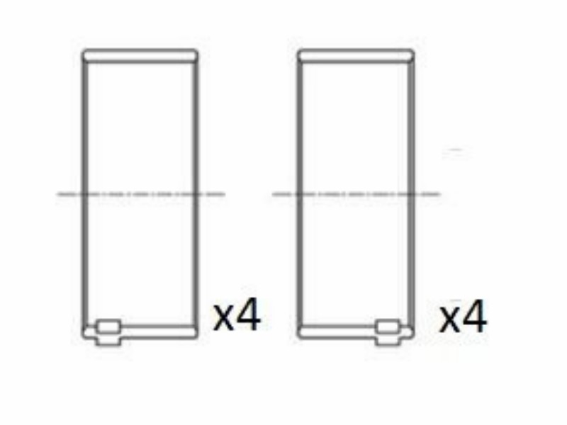 Engine bearing shell set