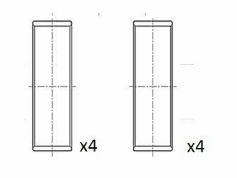 Engine bearing shell set