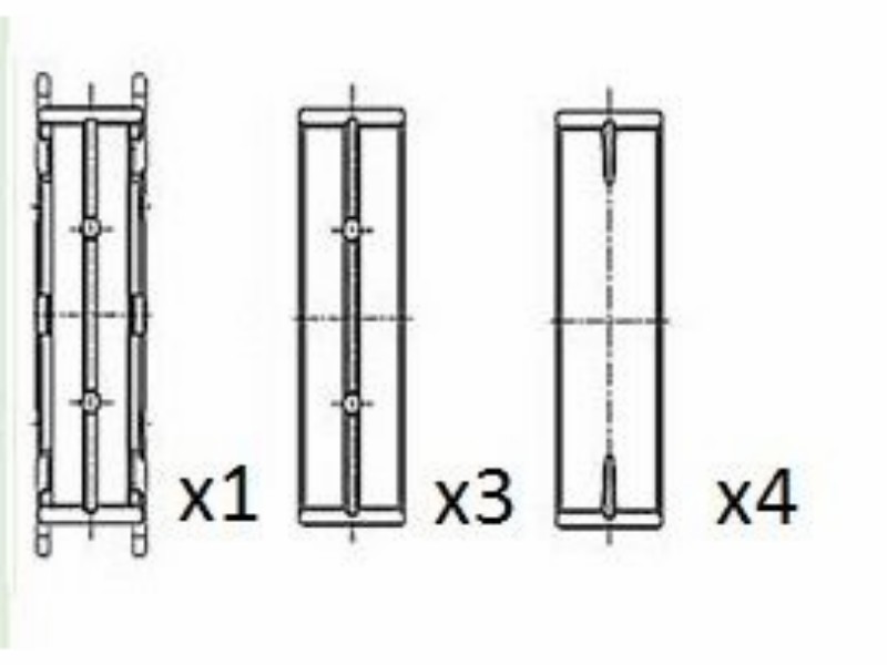 Engine bearing shell set
