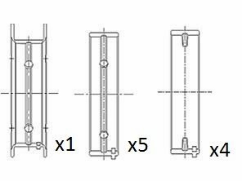 Engine bearing shell set
