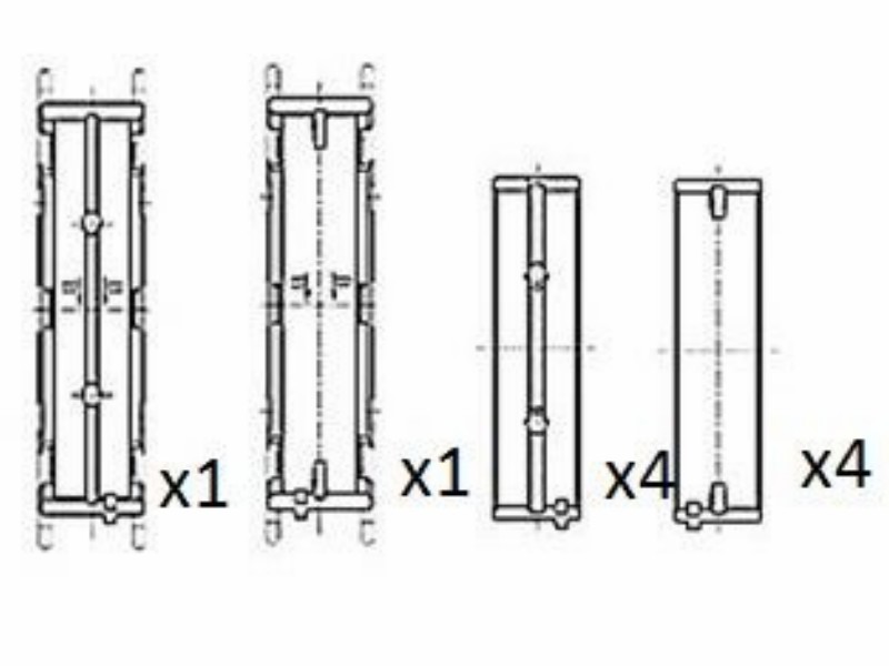 Engine bearing shell set