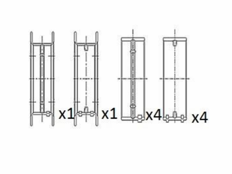 Engine bearing shell set