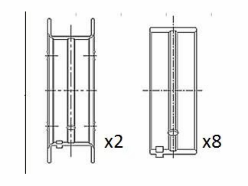 Engine bearing shell set