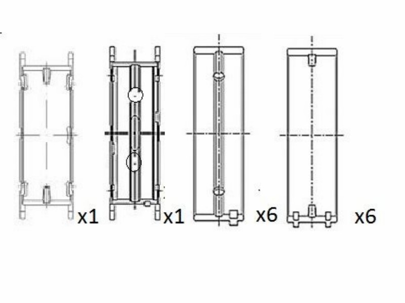 Engine bearing shell set