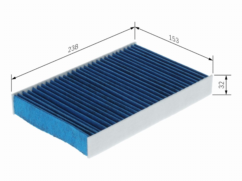 Activated carbon cabin filter