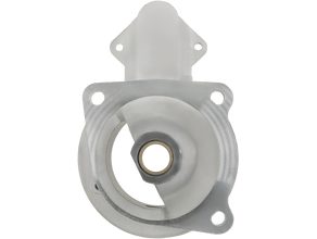 Starter motor pinion side mount