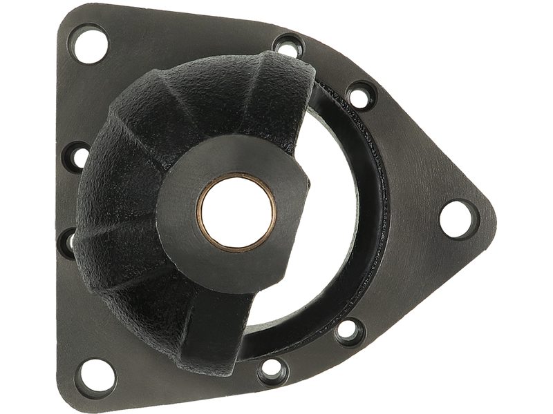 Starter motor pinion side mount