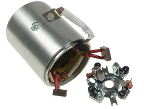 Carcassa con avvolgimento di campo e portaspazzole motorino d'avviamento