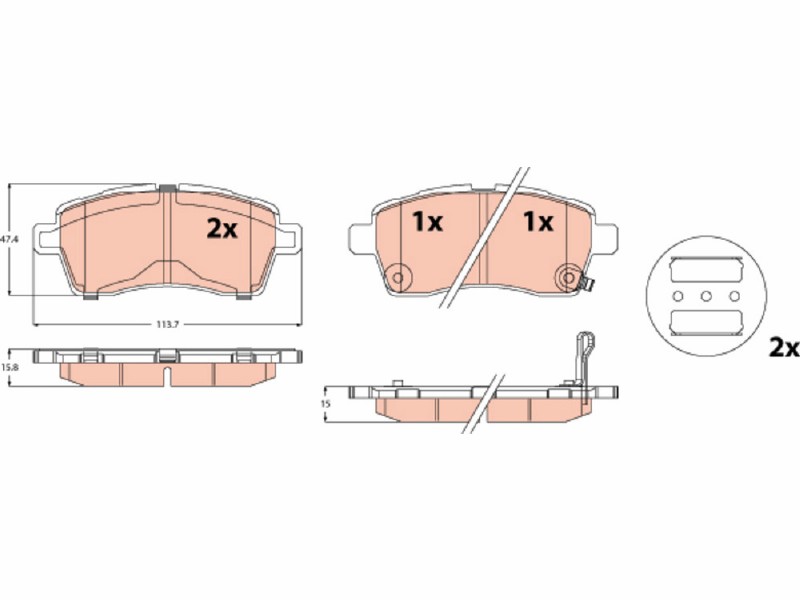 Brake pad set