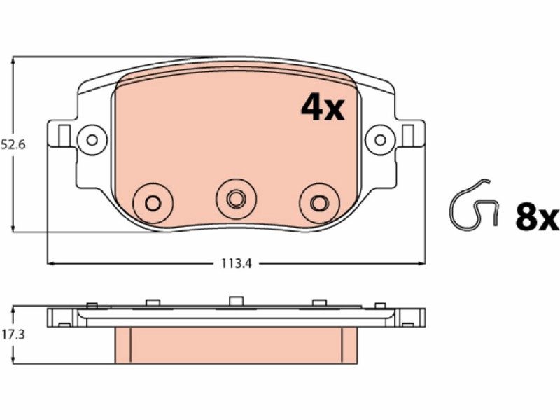 Brake pad set