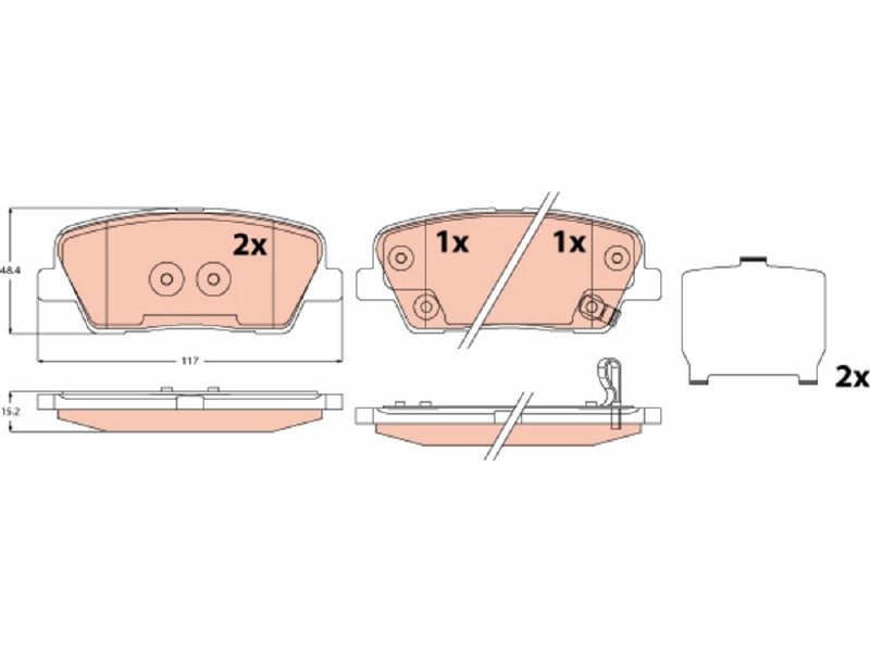 Brake pad set