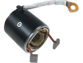 Starter motor housing with field winding