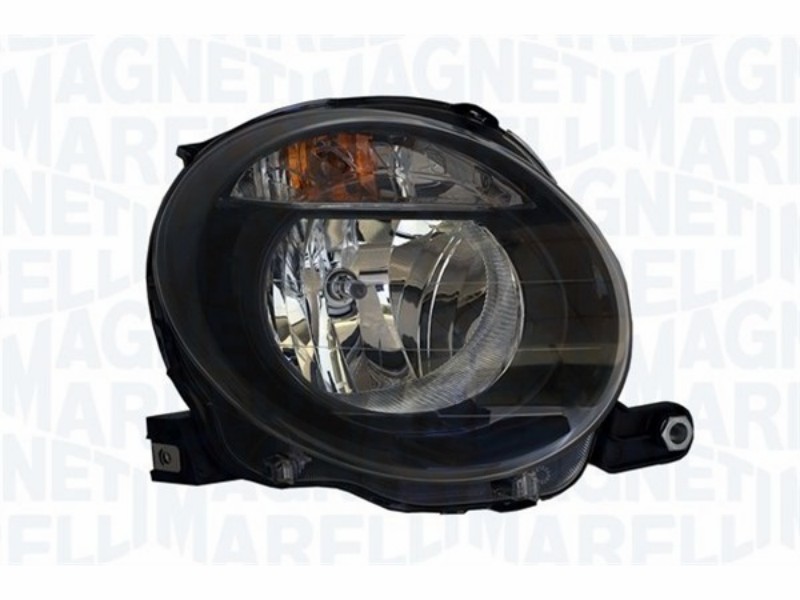 Faro DX (anabbagliante) black Fiat 500