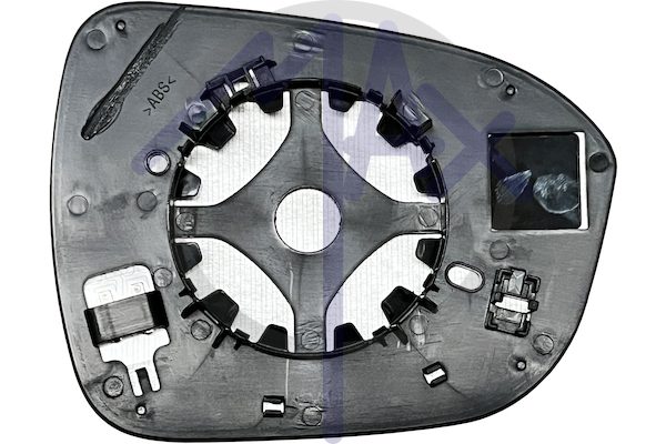 Left rear-view mirror glass, convex chrome, heated