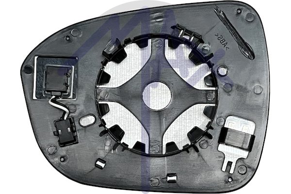 Right rear-view mirror glass, heated chrome convex, with BLIS system (blind spot)