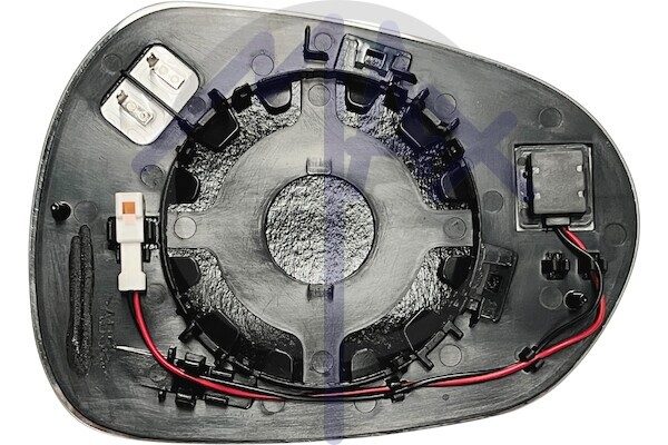 Rear-view mirror glass left, convex chrome heated, with BLIS system (blind spot)