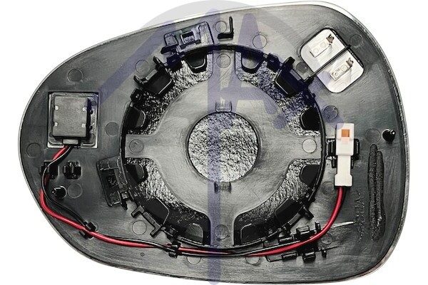 Right rear-view mirror glass, heated chrome convex, with BLIS system (blind spot)