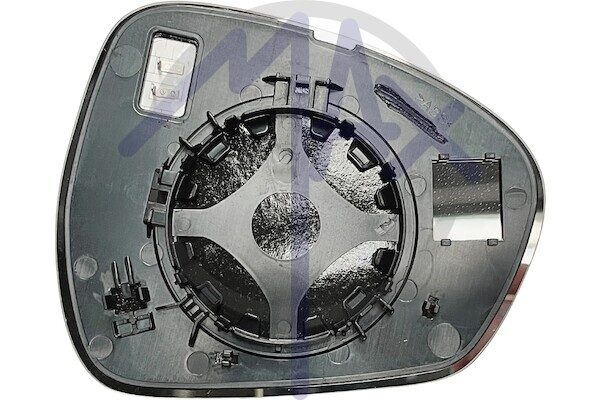 Left rear-view mirror glass, convex chrome, heated